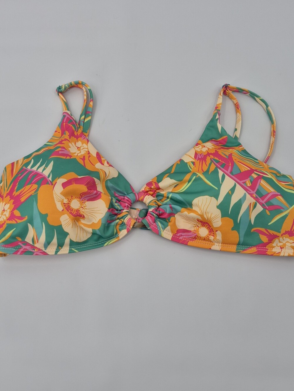 Maree Maree Piece Bikini Top Swimsuit Bright Tropical Size 8 Adjustable Straps